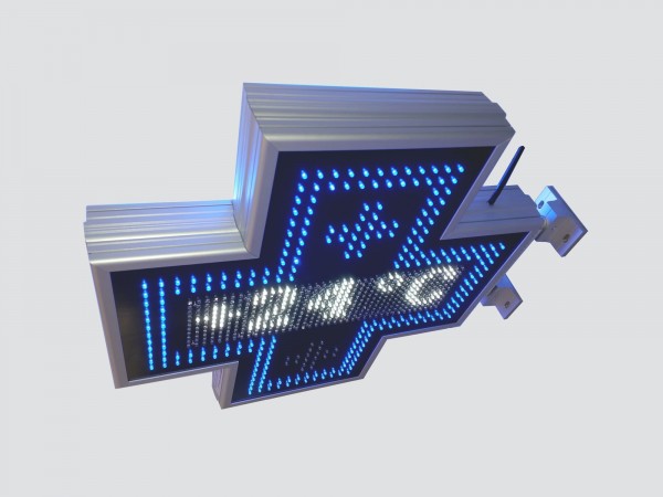 Cruce cu LED-uri 700mm x 700mm model MIXT, LED-uri albe si albastre