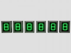 Numarator cu LED-uri, 1 caracter, digit 60 x 100