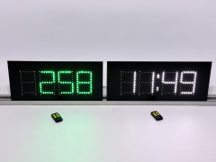 Sistem format din ceas si numarator zile accidente pentru panourile privind siguranta muncii