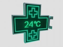 cruce luminoasa farmacie cu leduri verzi