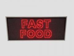 reclame luminoase cu leduri fast food