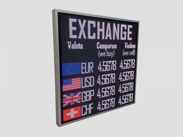 afisaj electronic cu leduri pentru exchange