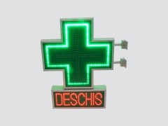 Cruce farmacie 600 x 600 CLASIC cu afisaj DESCHIS
